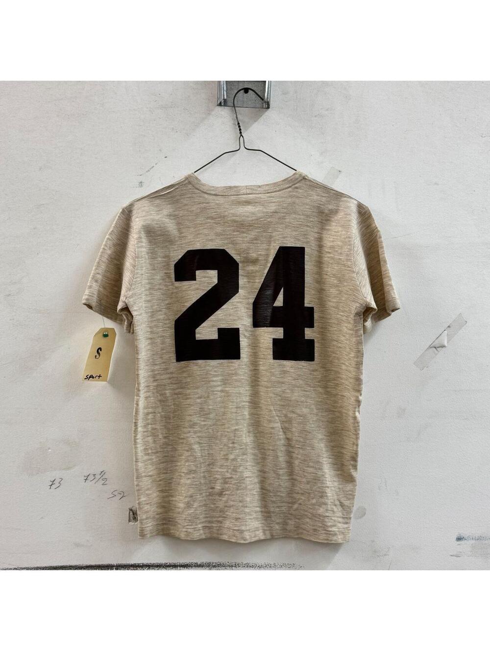 Vintage 1970s Caloragène France Heather Number "24" Athletic Baby Tee